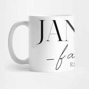 Janine Family EST. 2020, Surname, Janine Mug